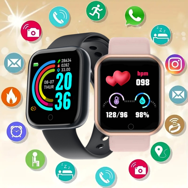Watch Smart Y68 - Reloj inteligente Y68 D20 para hombres,