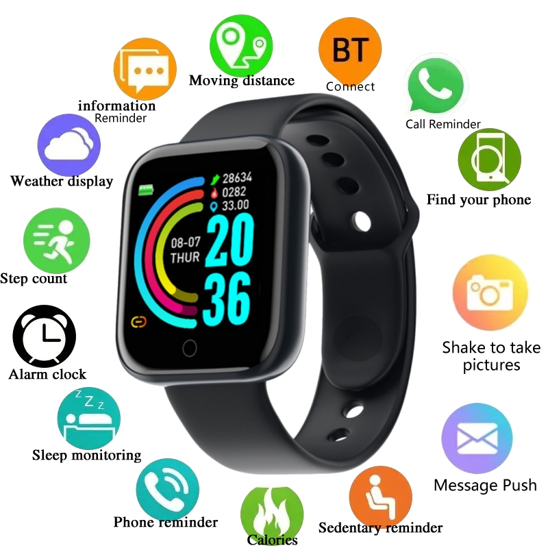 Watch Smart Y68 - Reloj Inteligente para Hombre y Mujer,