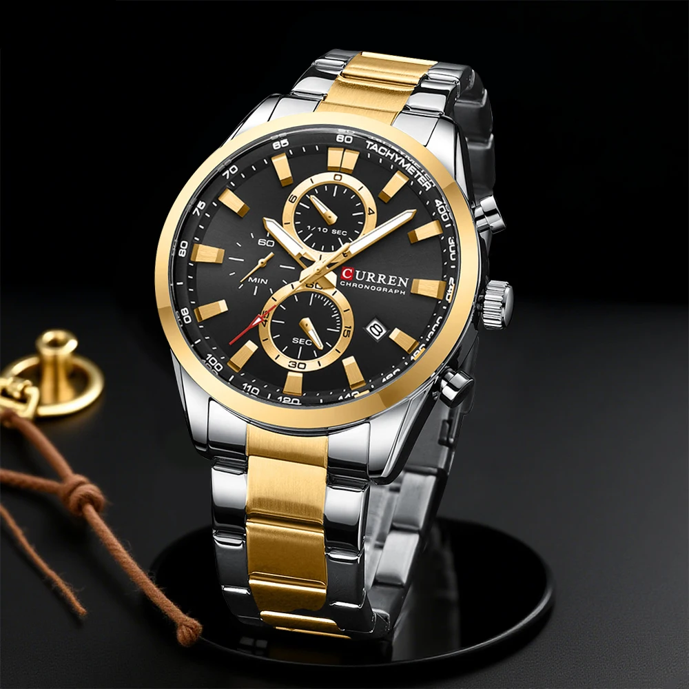 Chronograph Sport Watch - CURREN Casual cuarzo cronógrafo relojes deportivos