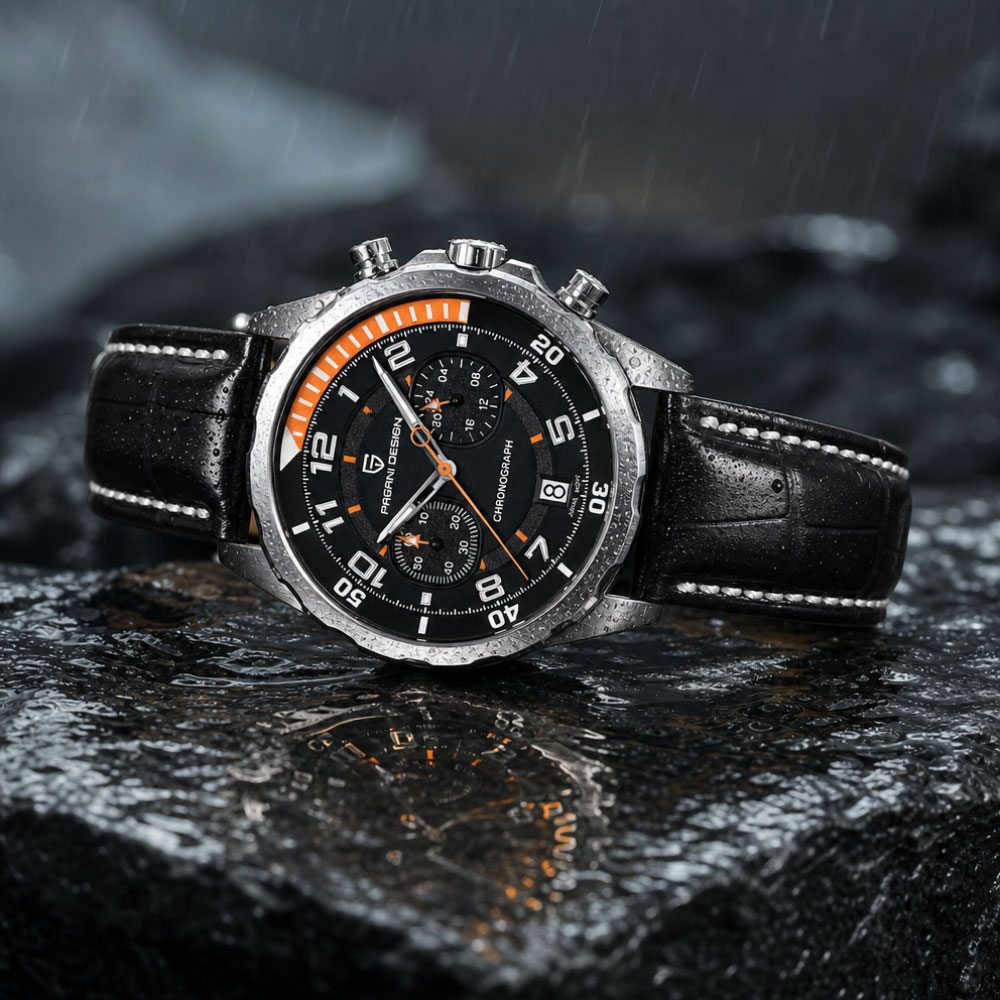Chronograph Sport Watch - Reloj de Pulsera de Cuarzo PAGANI