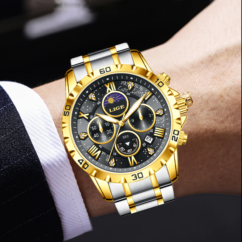 Reloj de cuarzo de lujo para h - Chronograph Sport Watch reseña y precio