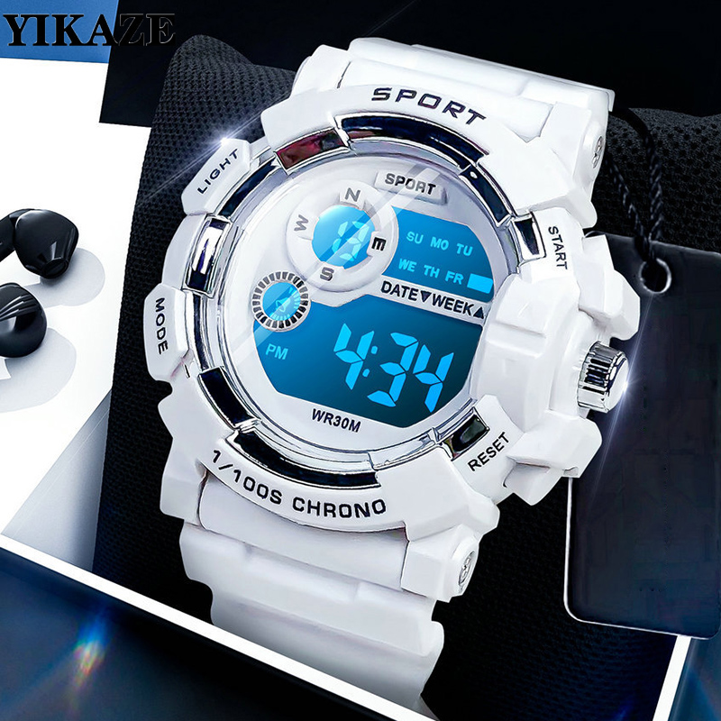 Relojes YIKAZE para niños, rel - Smartwatch Digital Watches For Kid Boy With Alarm reseña y precio