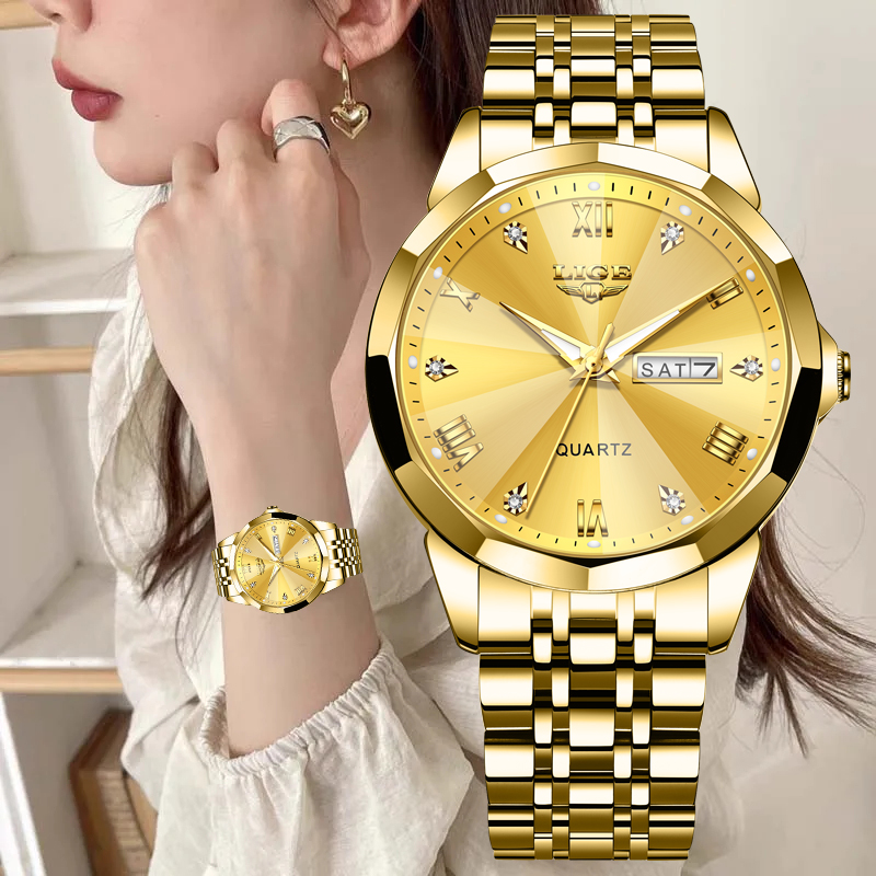 LIGE-Reloj analógico de acero  - Chronograph Sport Watch reseña y precio