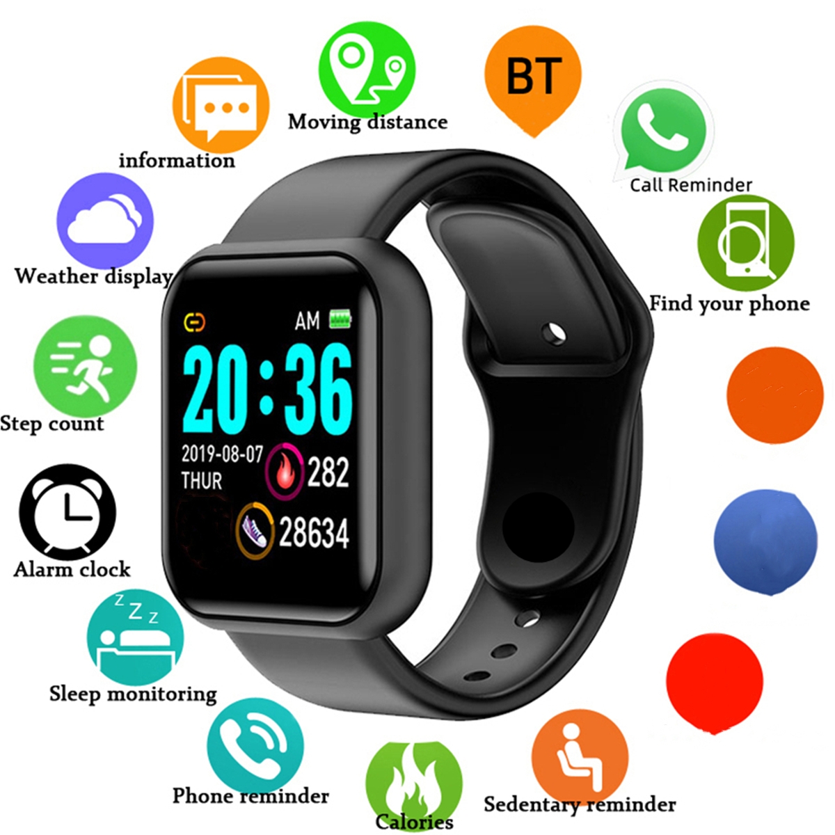 Relojes inteligentes para homb - Watch Smart Y68 reseña y precio