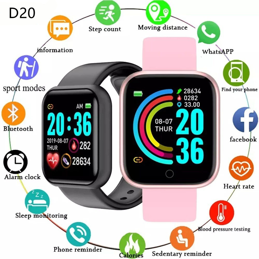 Relojes inteligentes D20 y68,  - Watch Smart Y68 reseña y precio