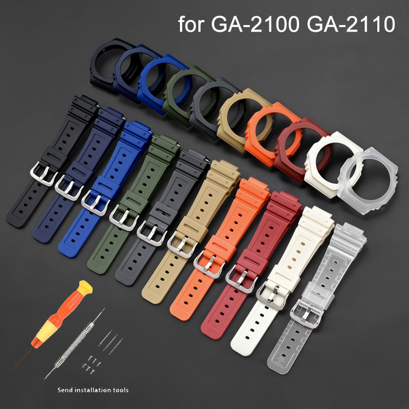 Caja de correa de reloj de gom - Casio Watch G-Shock Ga-2100 reseña y precio