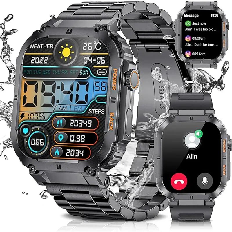 LIGE-Reloj inteligente deporti - Smartwatch Watches With Bluetooth reseña y precio