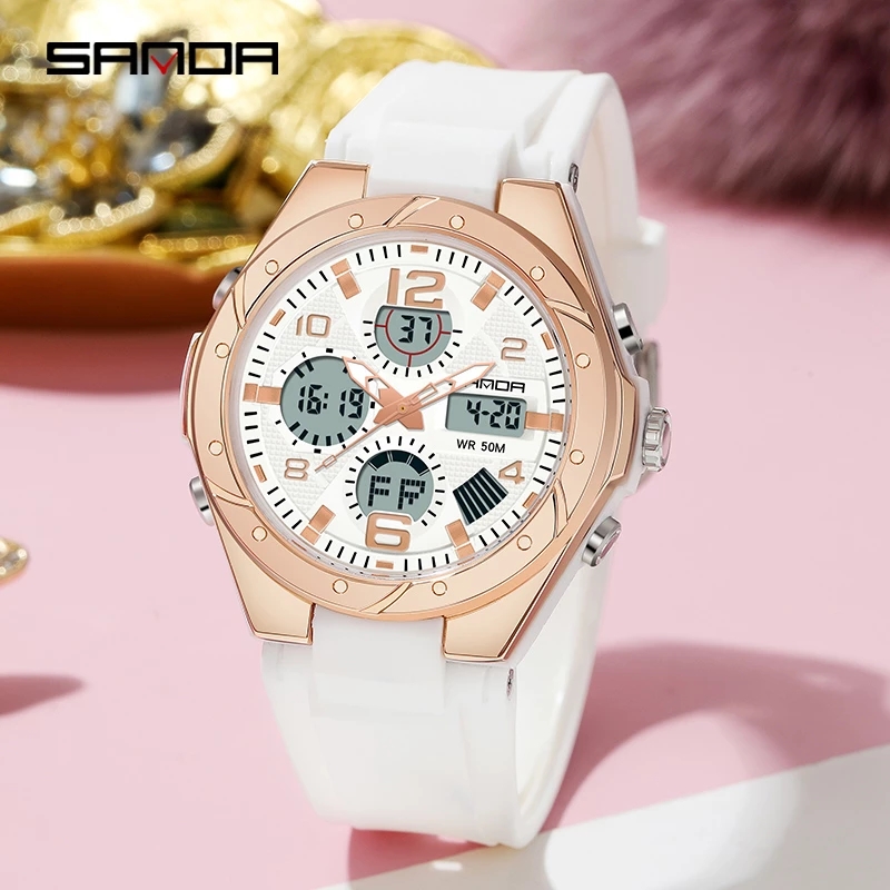 Reloj SANDA Rosa para Mujer, R - Chronograph Sport Watch reseña y precio