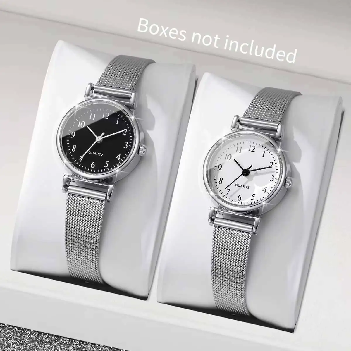 1/2 relojes de moda para mujer - Mesh Stainless Strap reseña y precio
