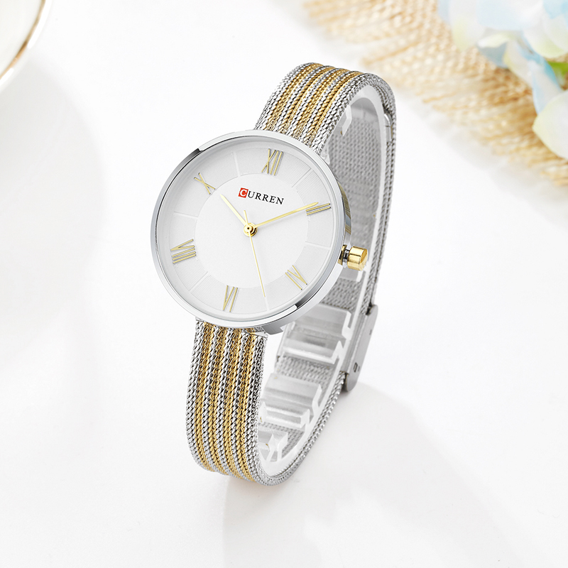 Reloj de Cuarzo CURREN 9020 co - Mesh Stainless Strap reseña y precio