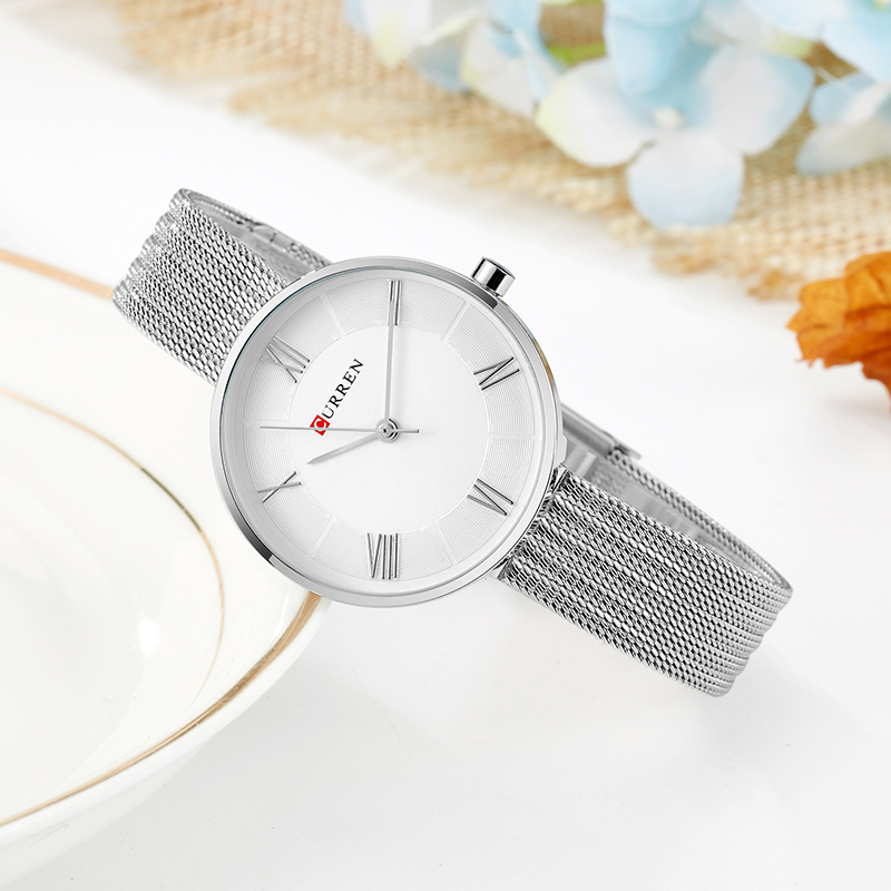 Reloj de Cuarzo CURREN 9020 co - Mesh Stainless Strap reseña y precio