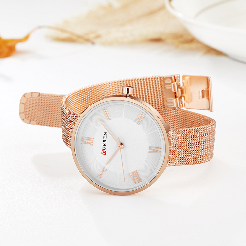 Reloj de Cuarzo CURREN 9020 co - Mesh Stainless Strap reseña y precio