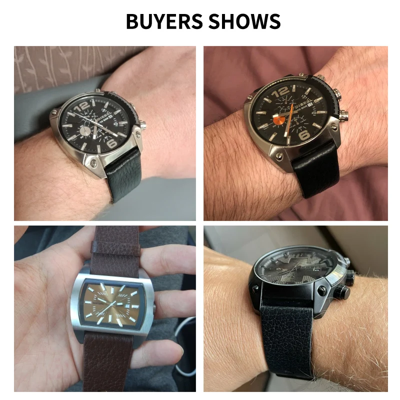 Correa de cuero genuino para d - Diesel Watches Smartwatch reseña y precio